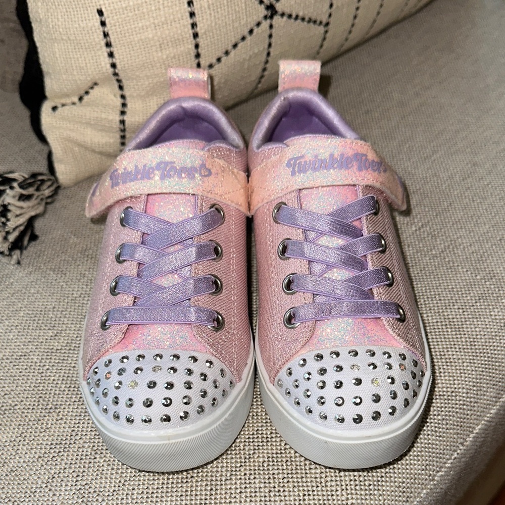 Kids Glitter Sneakers - Pink and Purple